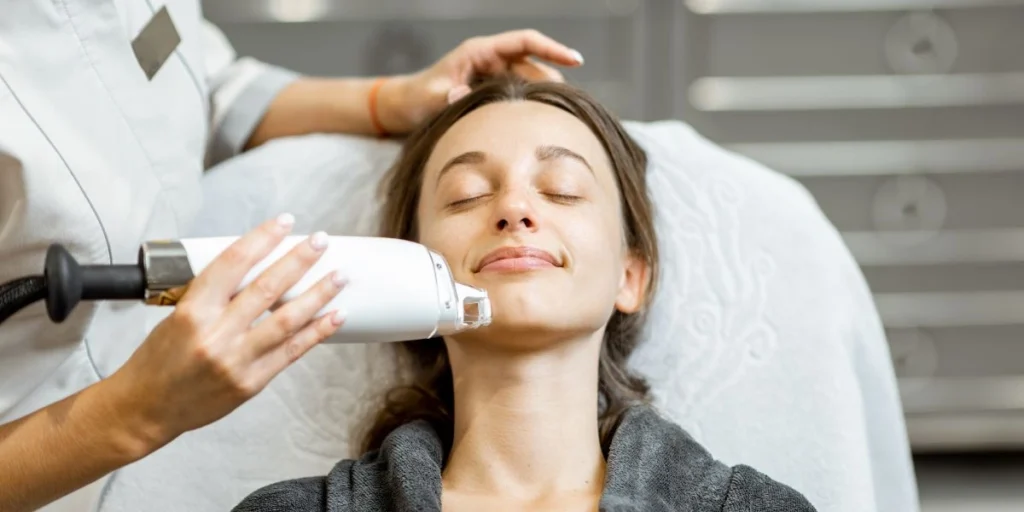 real patient experiencing laser therapy
