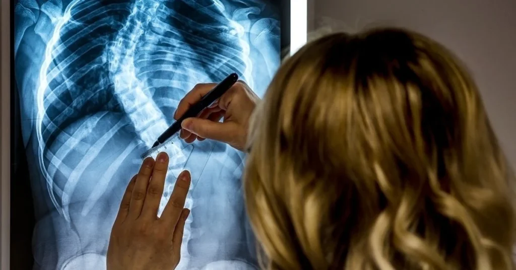 x-ray-analysis-at-loucil-chiropractic-in-ives-estates-showing-scoliosis-curvature-evaluated-by-a-scoliosis-chiropractor-using-spinal-decompression-therapy